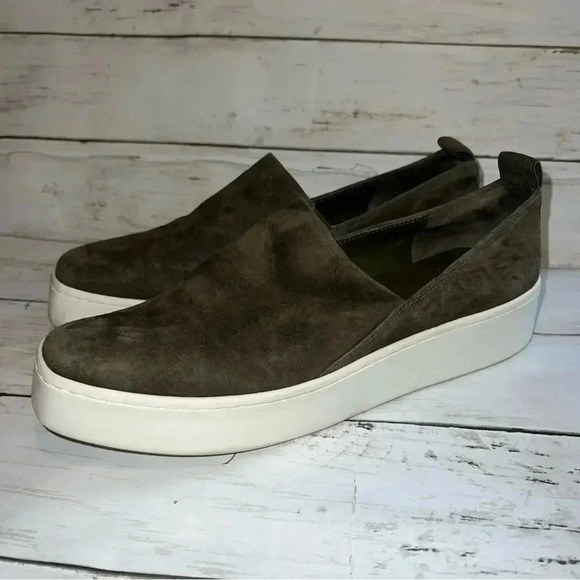 Vince Green Suede Slip on Sneakers Saxton women’s 8 - Picture 4 of 7